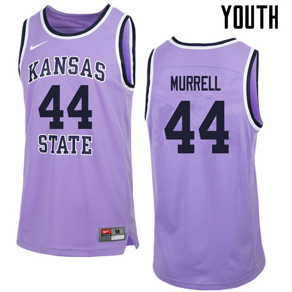 Youth #44 Willie Murrell Kansas State Wildcats College Retro Basketball Jerseys Sale-Purple